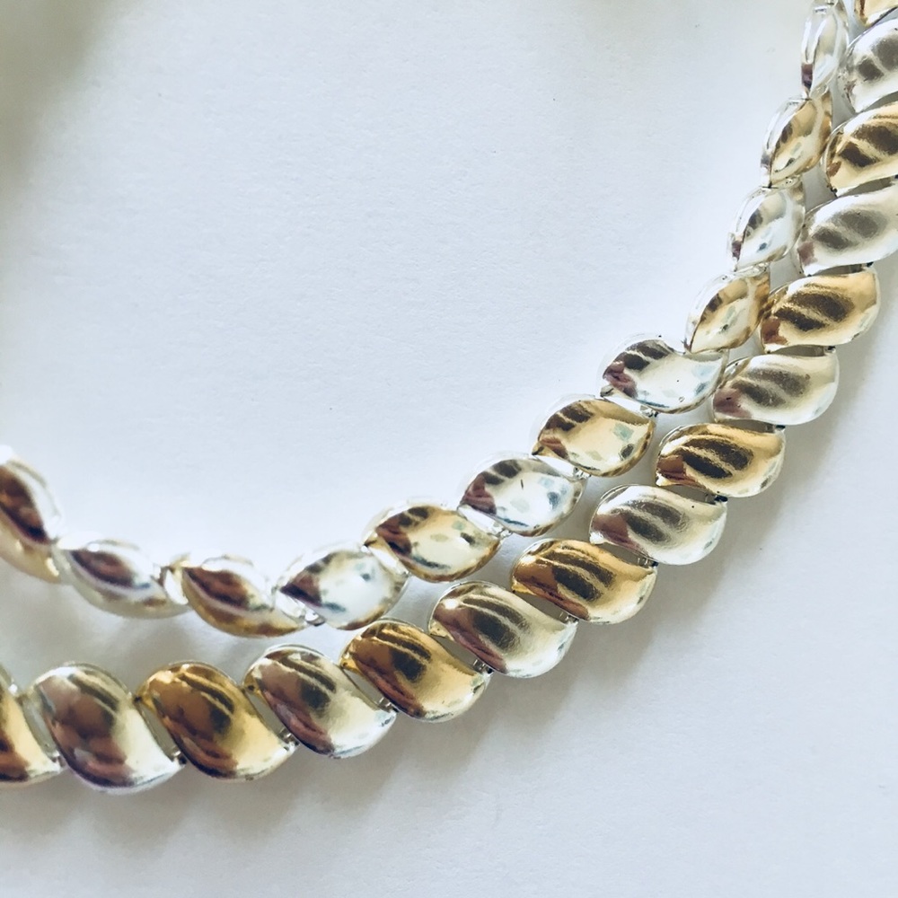 $440 24kt Gold Sterling Silver 2 Tone Necklace NWT - Picture 7 of 8